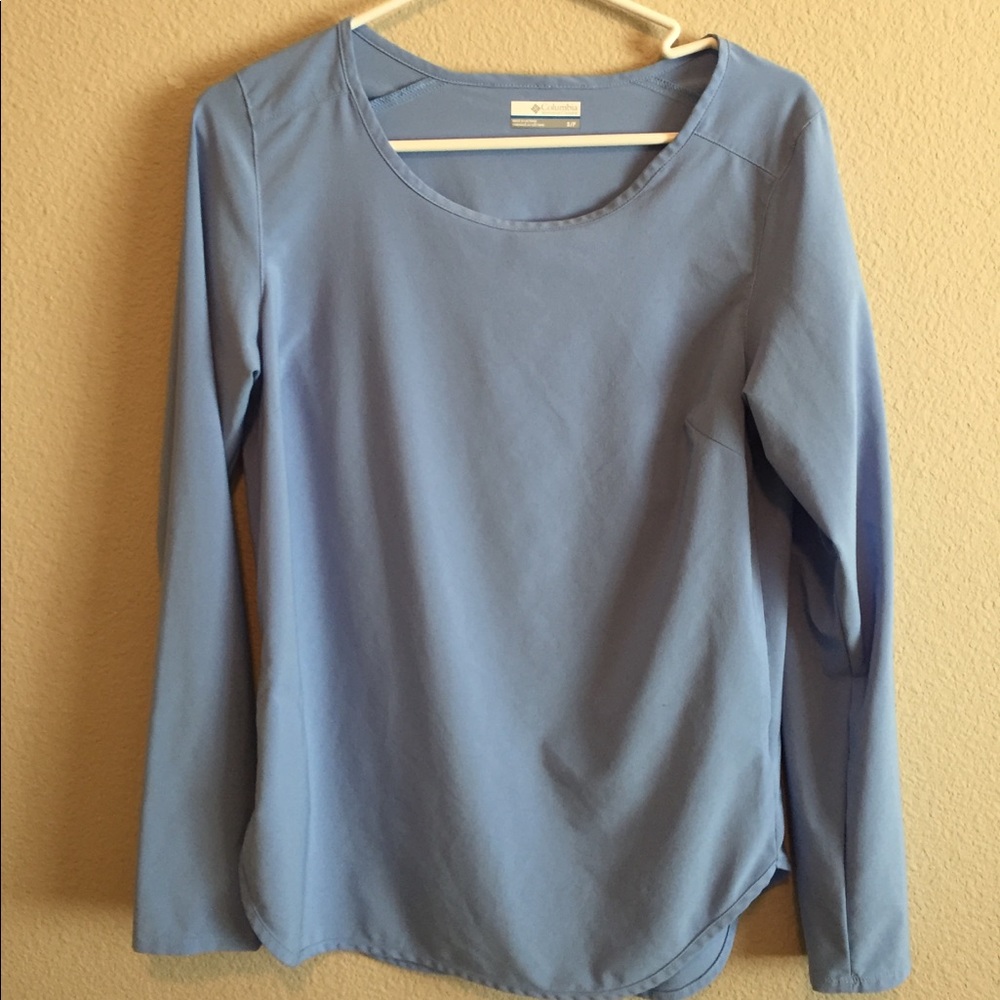 Blue slit back Columbia top